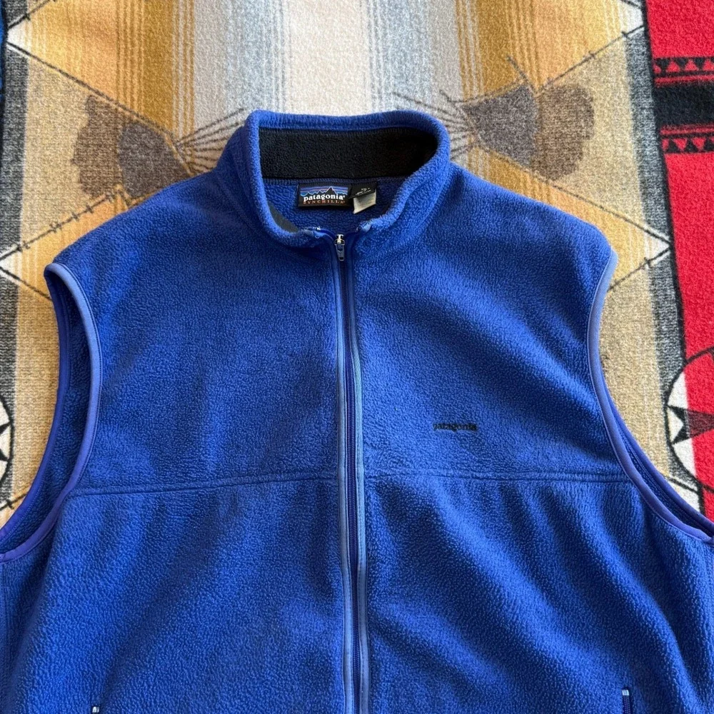 Patagonia Synchilla Fleece Vest Mens XXL Blue Full Zip Made in USA RN 51884